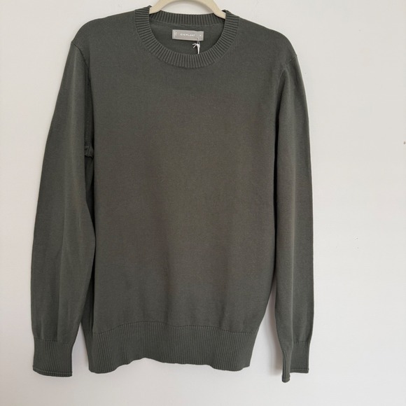 Other - NWT Everlane Men's No-Sweat Sweater Uniform Medium Forest Green Ribbed Crew Neck